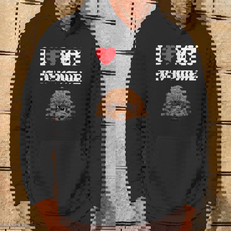 Cute I Love My Toy プードル 犬の飼い主 パーカー ライフスタイル