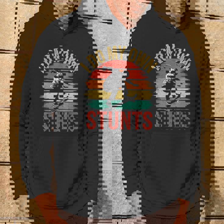 I Do My Owntunts 面白いスケートボード ヴィンテージスケートボード パーカー ライフスタイル