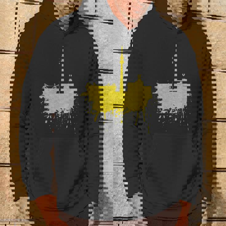 Dortmundkyline ドルトムントのスカイライン 黄色い絵 ドルトムント好きにはたまらないファンアート パーカー ライフスタイル