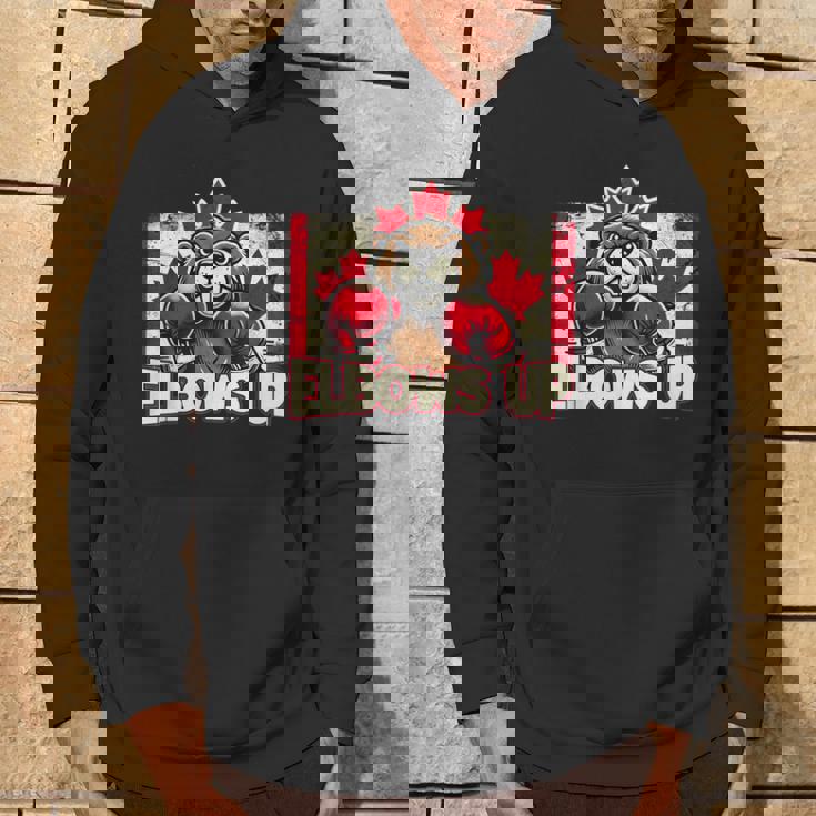 Elbows Up Canada カナダのカウンター関税 ビーバーボクシング パーカー ライフスタイル