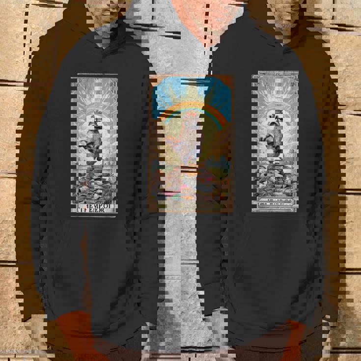 The Emperor 面白いアライグマ タロットカード ミスティックアライグマ パーカー ライフスタイル