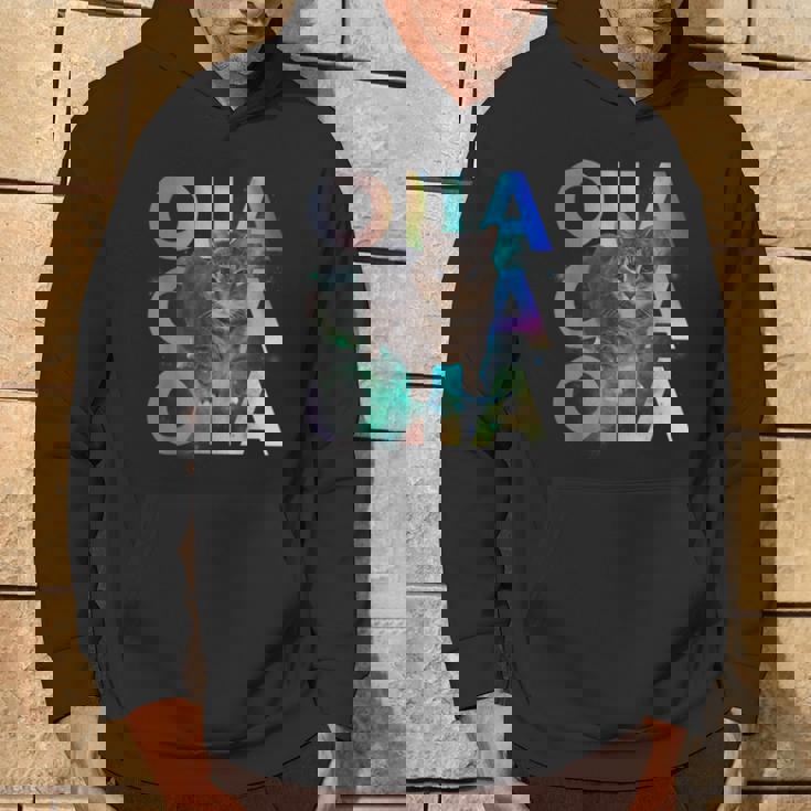 Oiia Oiia 回転する猫 ミーム 面白い ブレイン エセル スペース パーカー ライフスタイル