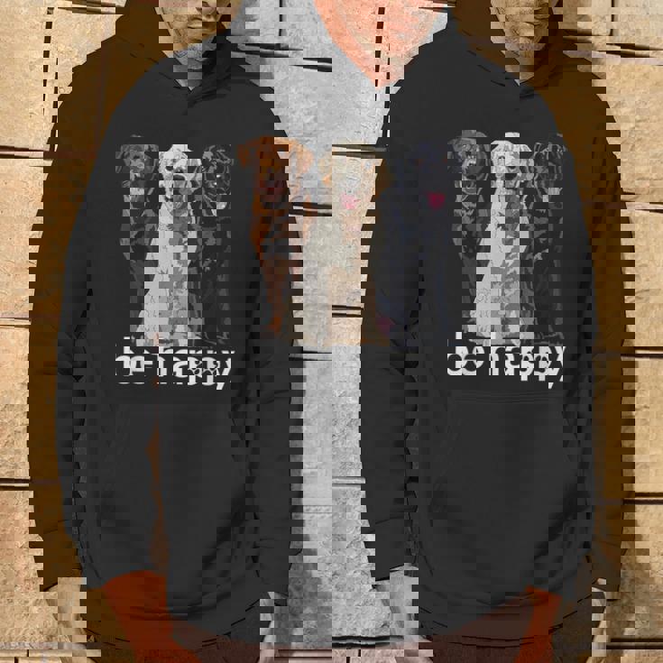 Be Happy ラブラドールレトリバー ゴールデンブラックブラウン チョコレートラボ パーカー ライフスタイル