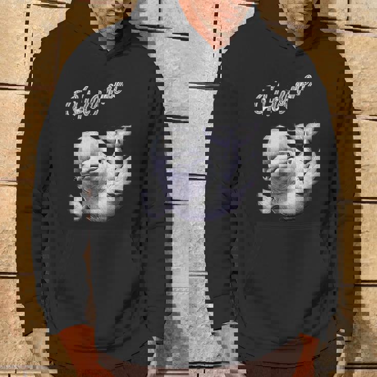 Hug Me ベルーガ アートデザイン 可愛い おしゃれ 動物 シロイルカ シロクジラ パーカー ライフスタイル