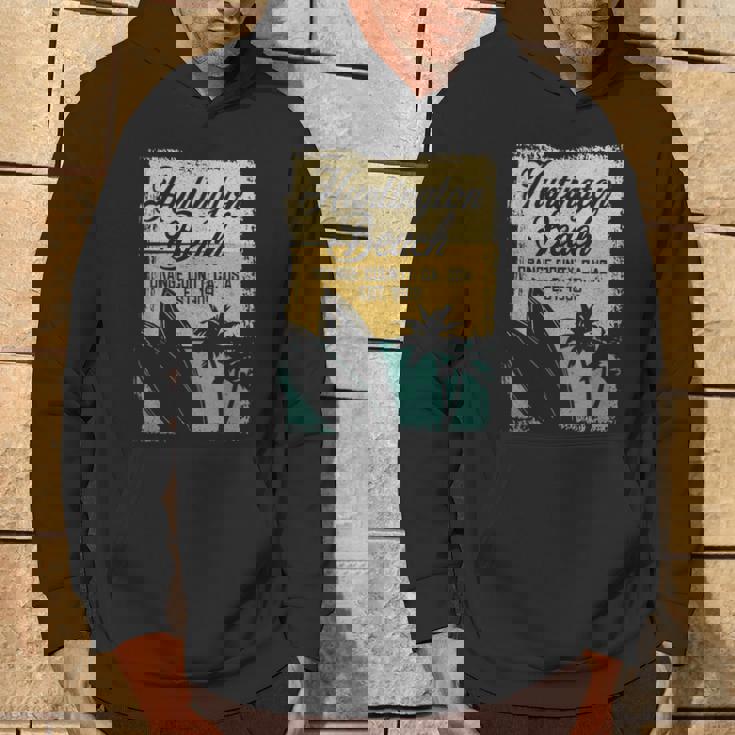 Huntington Beachurf City California アンティーク調サーフィン パーカー ライフスタイル