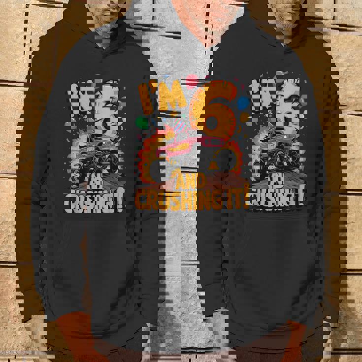 I'm 6 And Crushing It モンスタートラック 誕生日 パーカー ライフスタイル