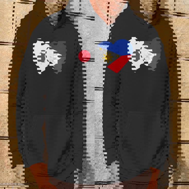 Japanese Flag Phillipinesフィリピンの遺産 フィリピンのルーツ 日本の国旗 フィリピンの国旗 パーカー ライフスタイル