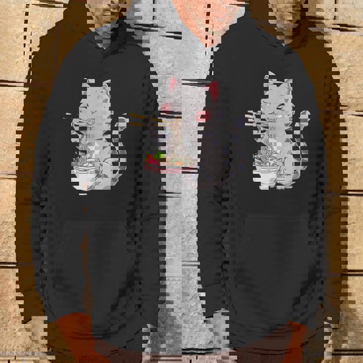 Kawaii Ramen Cat Neko Cute Anime Noodle Lover パーカー ライフスタイル