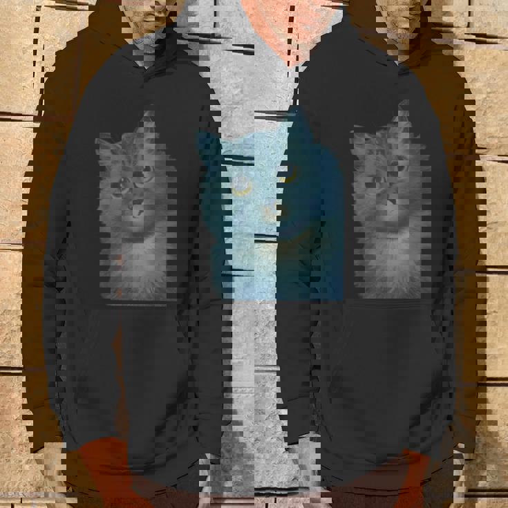 L Wain作 青い猫 パーカー ライフスタイル