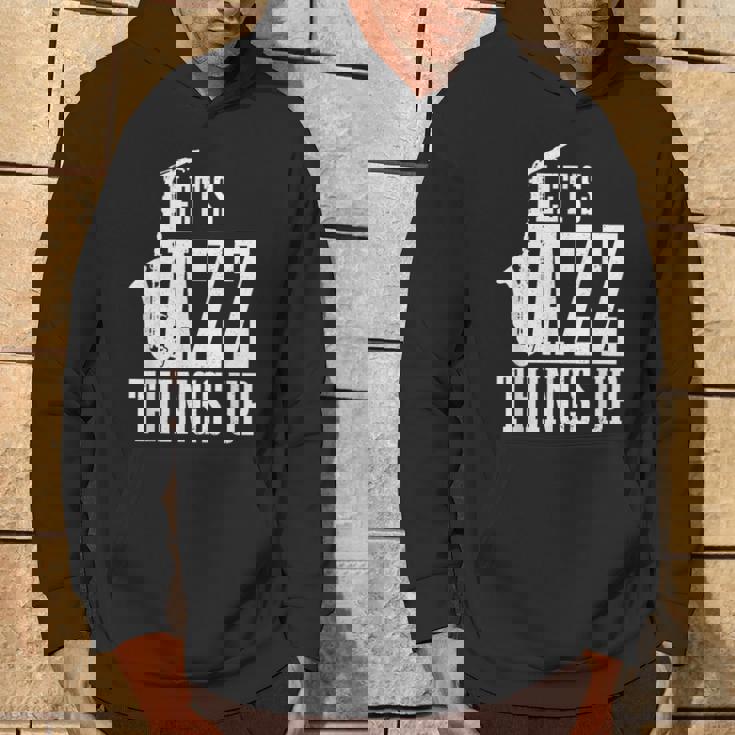 Let's Jazz Things Up 面白いサックス音楽サックスギフト パーカー ライフスタイル