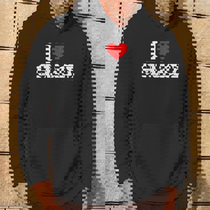 I Love Grace I Heart Grace ファーストネーム グレース ジョーク 面白い パーカー ライフスタイル