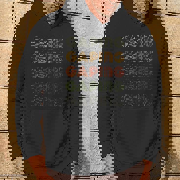 Love Heart Gaping グランジ ビンテージスタイル ブラック ギャップ付き パーカー ライフスタイル