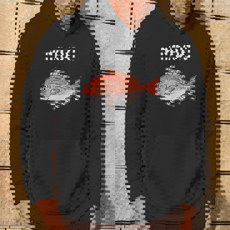 Madai 真鯛 マダイ 魚好き 願掛け 釣り好き 海釣り 趣味 おもしろ 寿司ネタ 趣味釣り 船釣り 釣り パーカー ライフスタイル