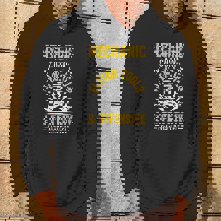 Mechanic Caution Flying Tools 自動車整備士 パーカー ライフスタイル