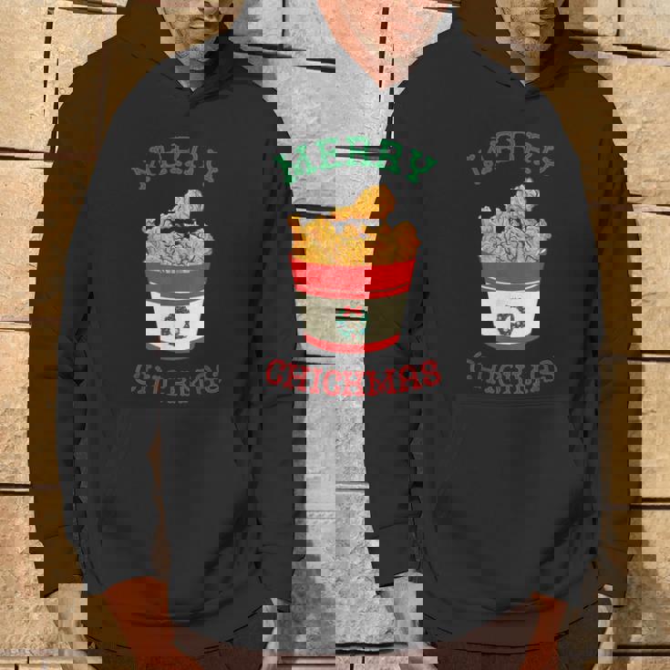 Merry Chickmas フライドチキン 面白い クリスマス フライドチキン パーカー ライフスタイル