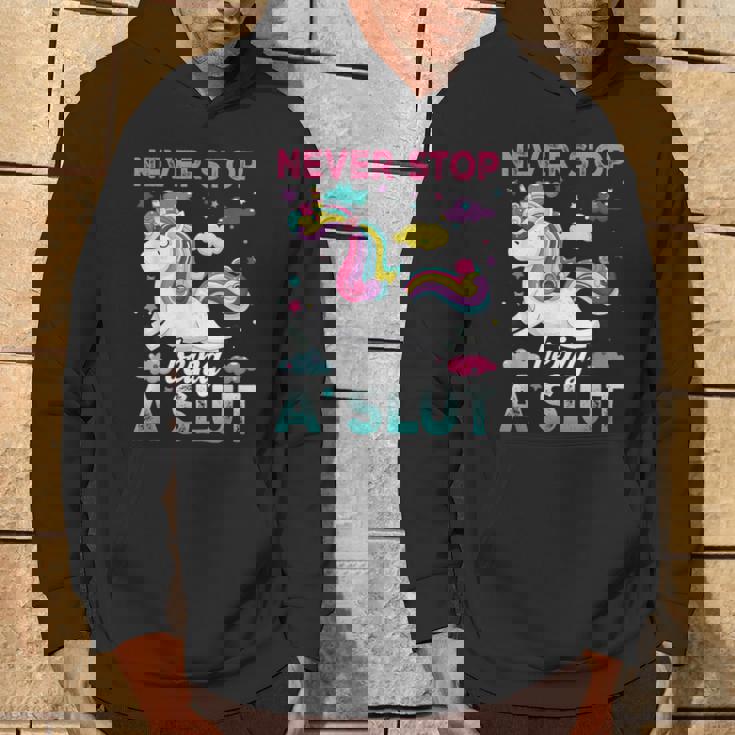 Nevertop Being Alut ユニコーン 面白い 大人 ユーモア 格言 パーカー ライフスタイル