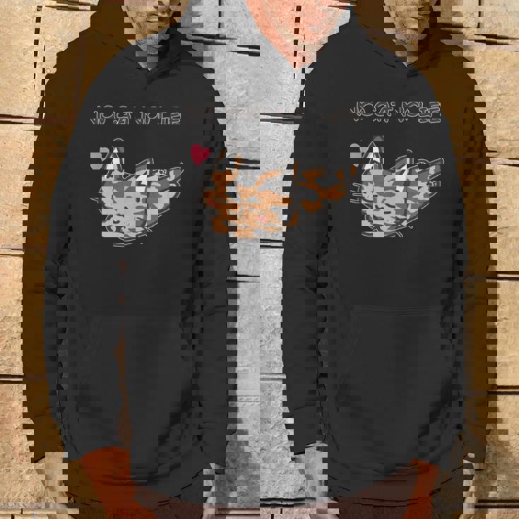 No Cat No Life サビ猫ver 猫好き かわいい パーカー ライフスタイル