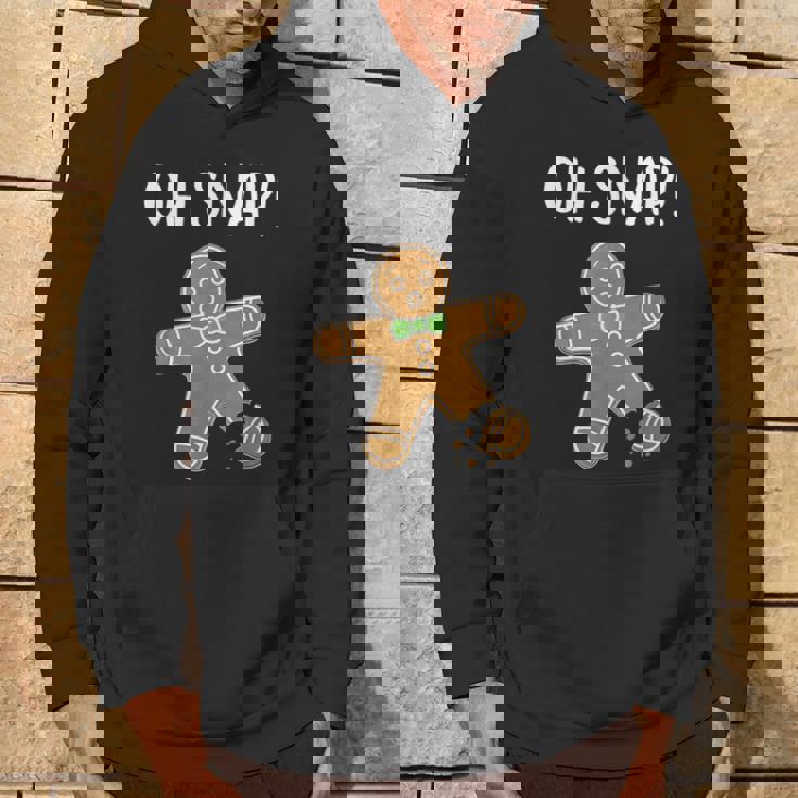 Ohnap ジンジャーブレッドマン クッキー 骨折脚 面白い パーカー ライフスタイル