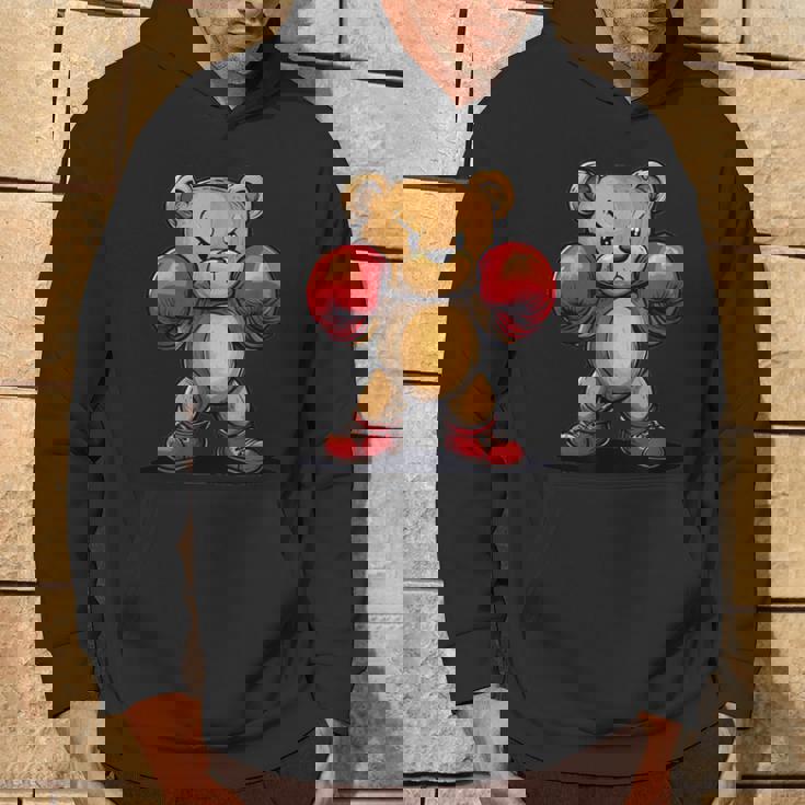 Oso De Peluche Juguetón Con Guantes De Boxeo Para Un Desafío Divertido Sudadera Estilo de vida