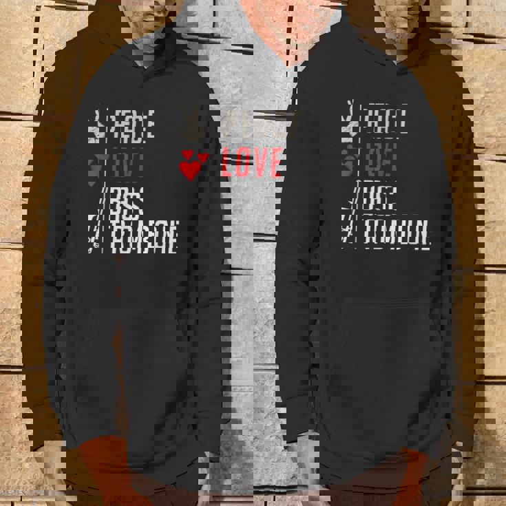 Peace Love Bass トロンボーン楽器 バス トロンボーン奏者 パーカー ライフスタイル