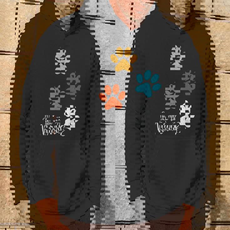 Pet Lover 肉球 犬 子犬 猫 プリント 肉球 ペット好き パーカー ライフスタイル