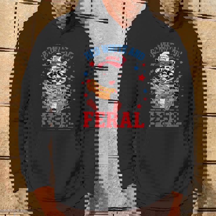 Red And Feral 4Th Of July ユーモア キッズ アメリカ パーカー ライフスタイル