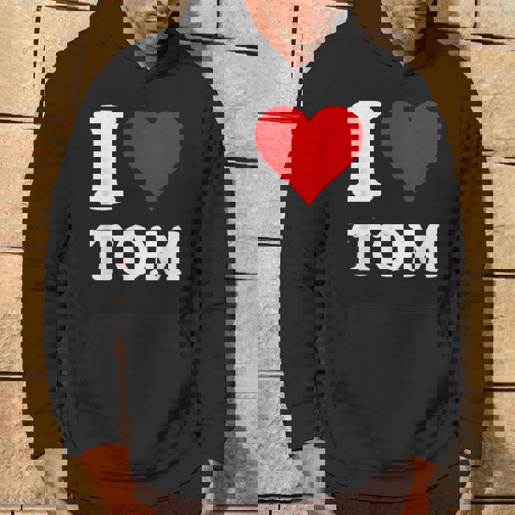 Red Heart I Love Tom パーカー ライフスタイル