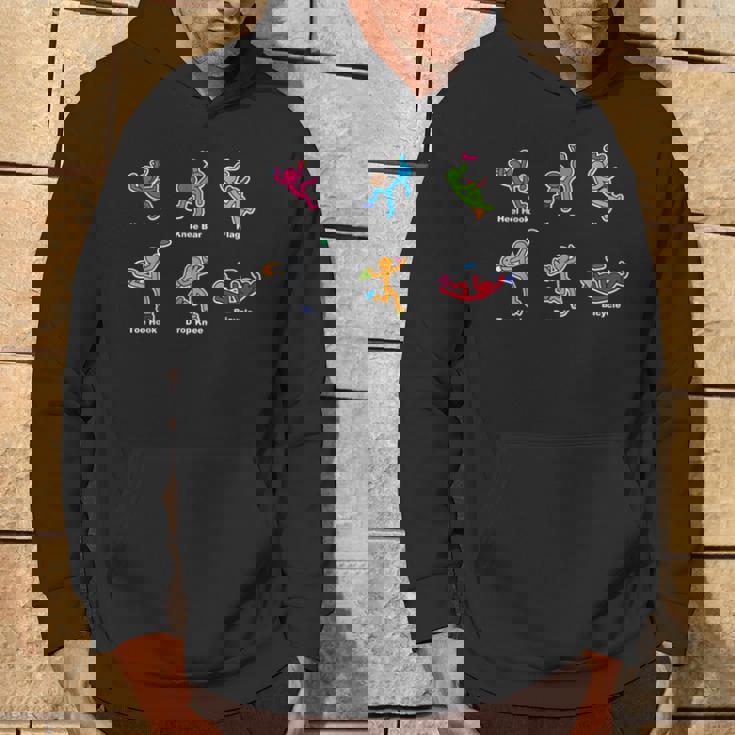 Rock Climbing Moves フロントプリント クライミングボルダリング パーカー ライフスタイル