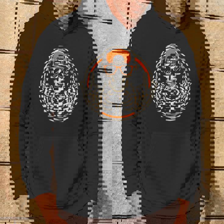 Rocker スケルトンキャップ スケーター 面白い ハロウィン パンクロック 男性 男の子 パーカー ライフスタイル