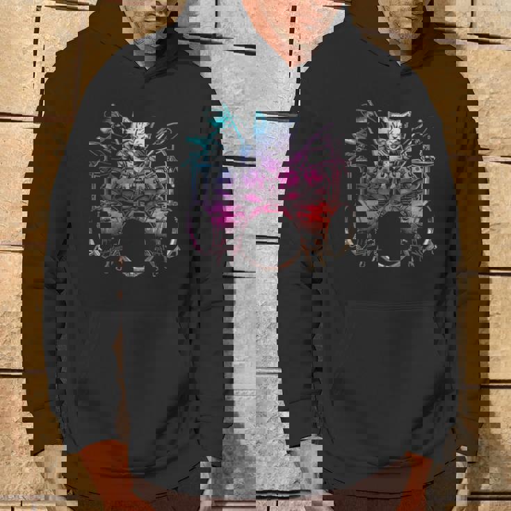 Rockstar ドラマー 猫 ドラム ミュージシャンバンド 音楽愛好家 パーカー ライフスタイル