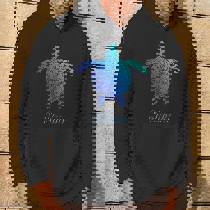 Save The Hawaii ウミガメ ハワイアン ブルー トライバル 亀 ホヌ パーカー ライフスタイル