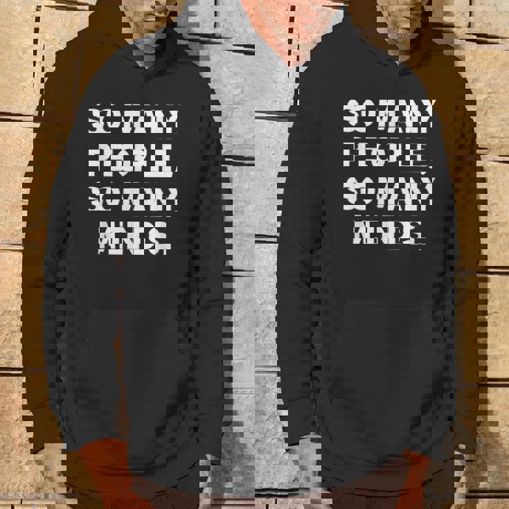 So Many Peopleo Many Minds 十人十色 英語 文字入り 格言 黒 他カラー メンズ パーカー ライフスタイル