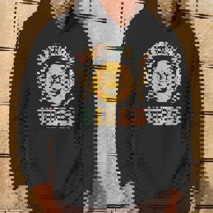 Softballibes 星目スマイル ポジティブソフトボール パーカー ライフスタイル