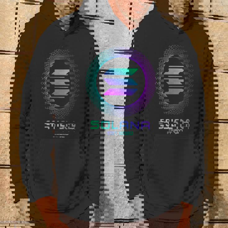 Solanaolコイン暗号ロゴブロックチェーン ソラナ パーカー ライフスタイル