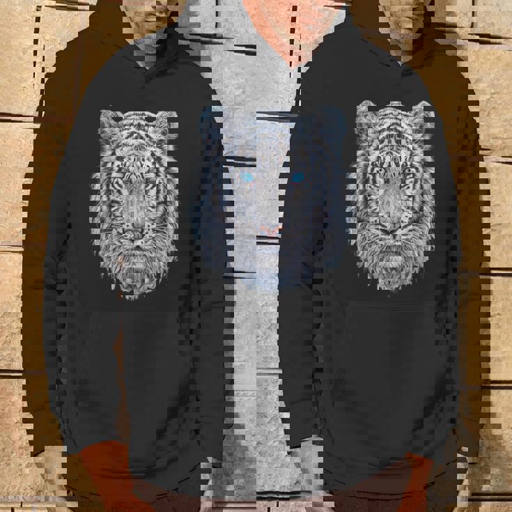 Tiger Lover 青い目の動物 ホワイトタイガー パーカー ライフスタイル