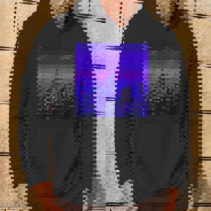 Vaporwave レトロゲーミングピクセルアート パーカー ライフスタイル