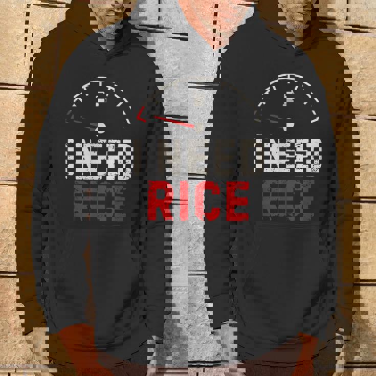 Vintage I Need Rice Lover レトロ 米 食べ物 好き パーカー ライフスタイル