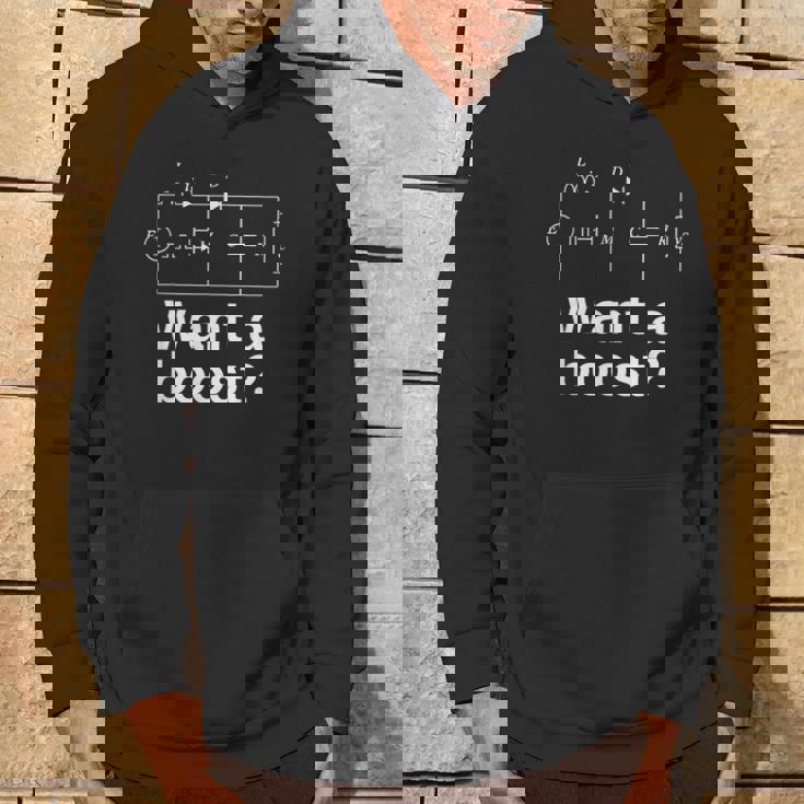 Want A Boost おもしろ電気エンジニア 電気技師 サーキット パーカー ライフスタイル