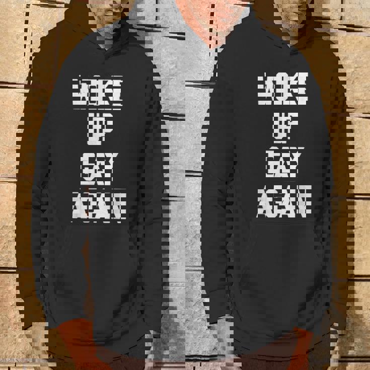 Woke Up Gay Again ayingarcastic Gay Pride Gay パーカー ライフスタイル