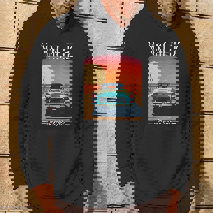 Yuma Az レトロハイウェイ ノスタルジック ヴィンテージカーデザイン パーカー ライフスタイル