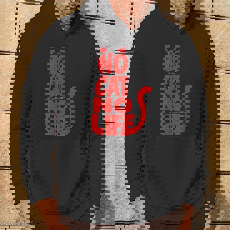 「No Cat No Life」シルエットキャット パーカー ライフスタイル