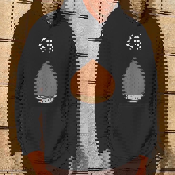 【くり】栗 可愛い おもしろ 面白い 秋 旬 食べ物 ネタ ウケ狙い かわいい 食品 ユニーク ウケる 和菓子 カワイイ パーカー ライフスタイル