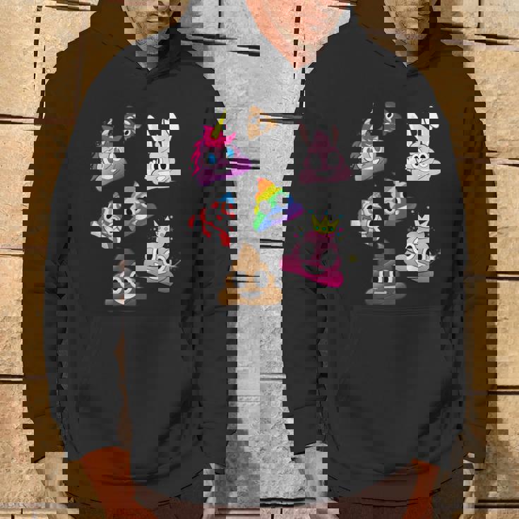 うんこマーク愚かな楽しいワッキーユニコーンバニープリンセスレインボー パーカー ライフスタイル