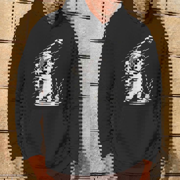 おもしろtシャツ シーズー ゴルフ 犬 子犬 メンズ 犬好きグッズ かわいい おもしろ 服 パーカー ライフスタイル