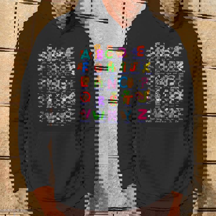 おもしろアルファベット動物新学期abc学習ギフト パーカー ライフスタイル