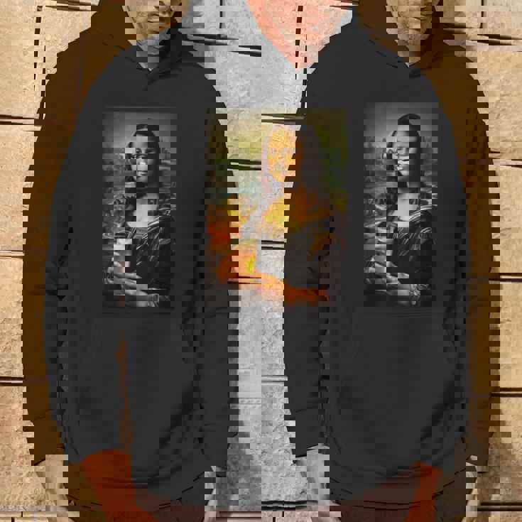 おもしろビールモナリザ絵画アートママパパ。 パーカー ライフスタイル