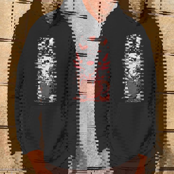 かわいいウーパールートル ホット チョコレート マシュマロ チョコレート ウーパールーパー パーカー ライフスタイル