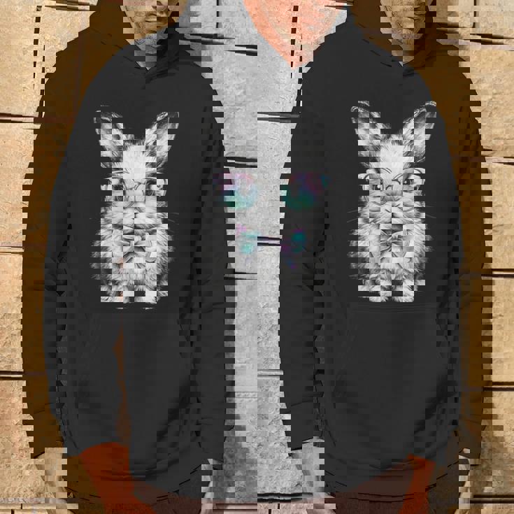 かわいいエステティックイースターボウタイバニーウサギメガネ付き パーカー ライフスタイル