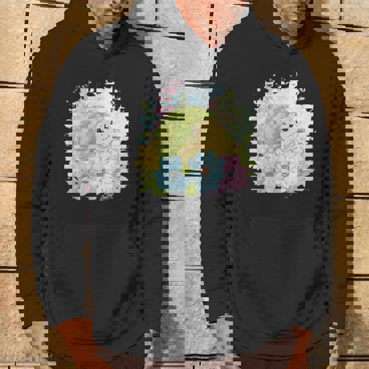 かわいいカメの花 I キッズ 亀 パーカー ライフスタイル