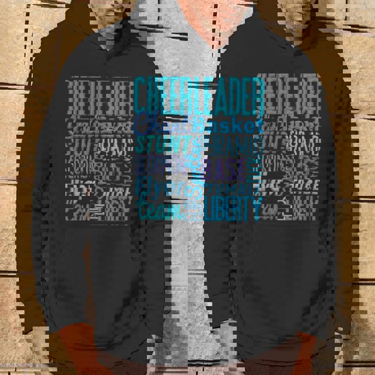 かわいいチアリーダーギフト ブルーチアムーブ チアリーディングコーチ パーカー ライフスタイル